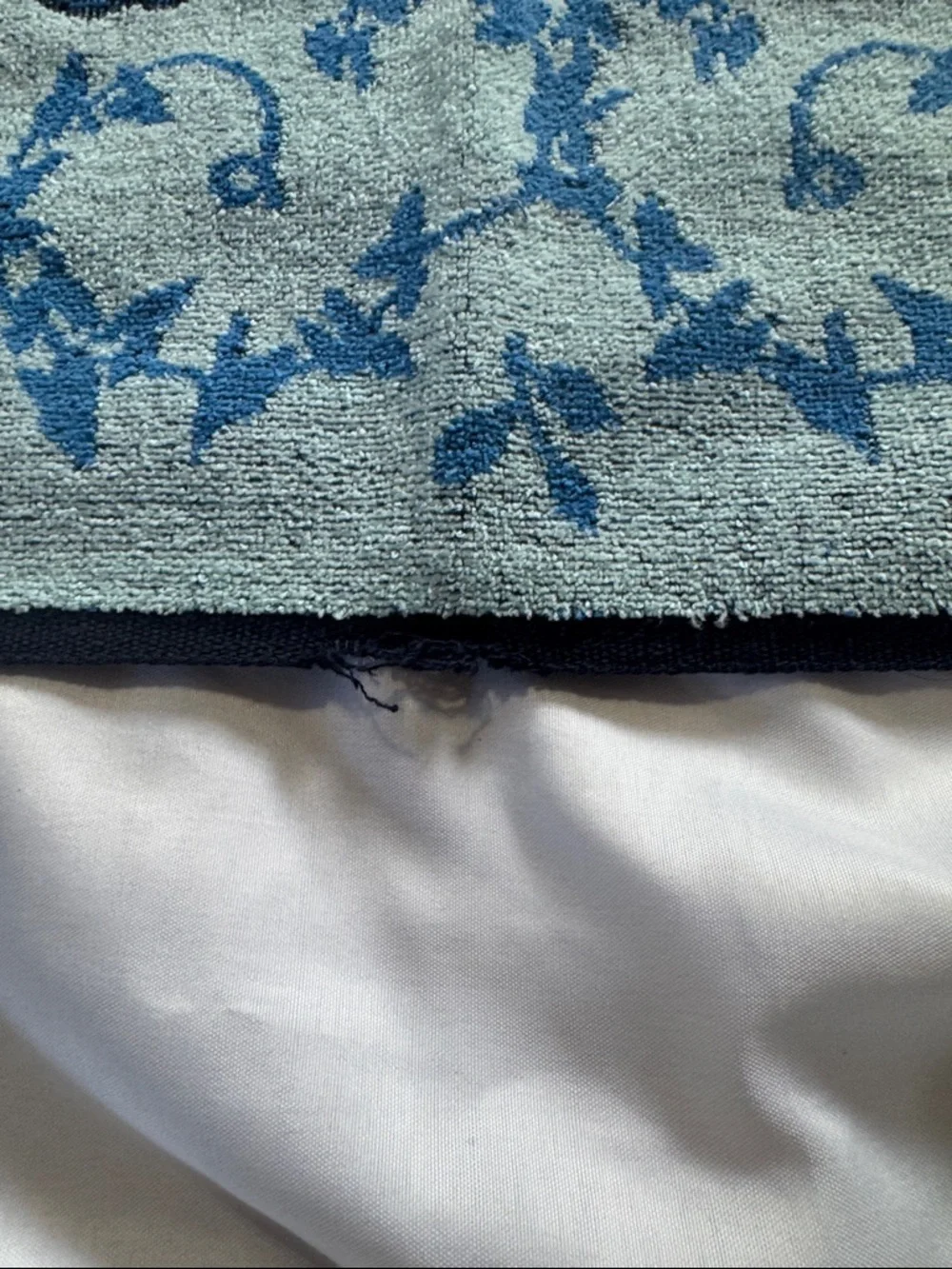 Vintage Blue Floral Hand Towel